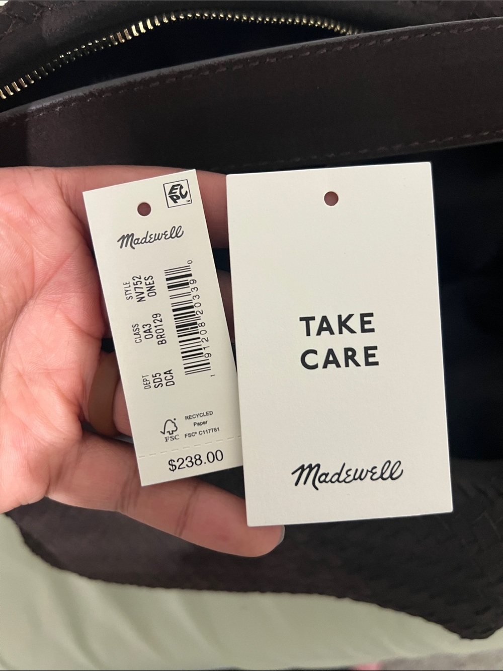 Madewell Essentials Curve Shoulder Bag - Dark Carob - Picture 3 of 7